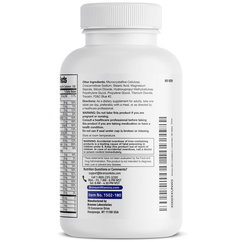 Bronson ONE Daily Men’s Complete packaging seal indicating product authenticity.