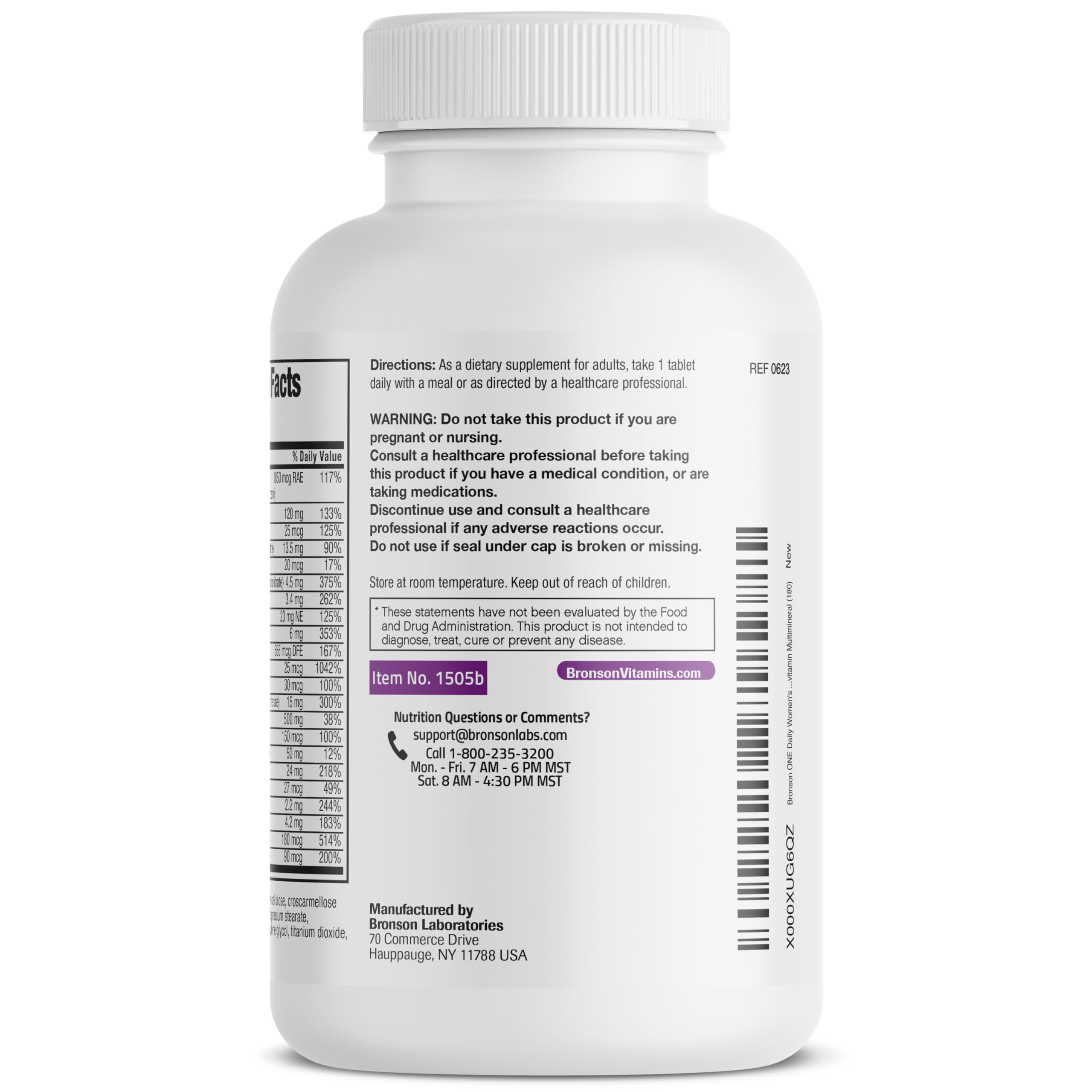 Bronson ONE Daily tablet in hand highlights portable wellness.