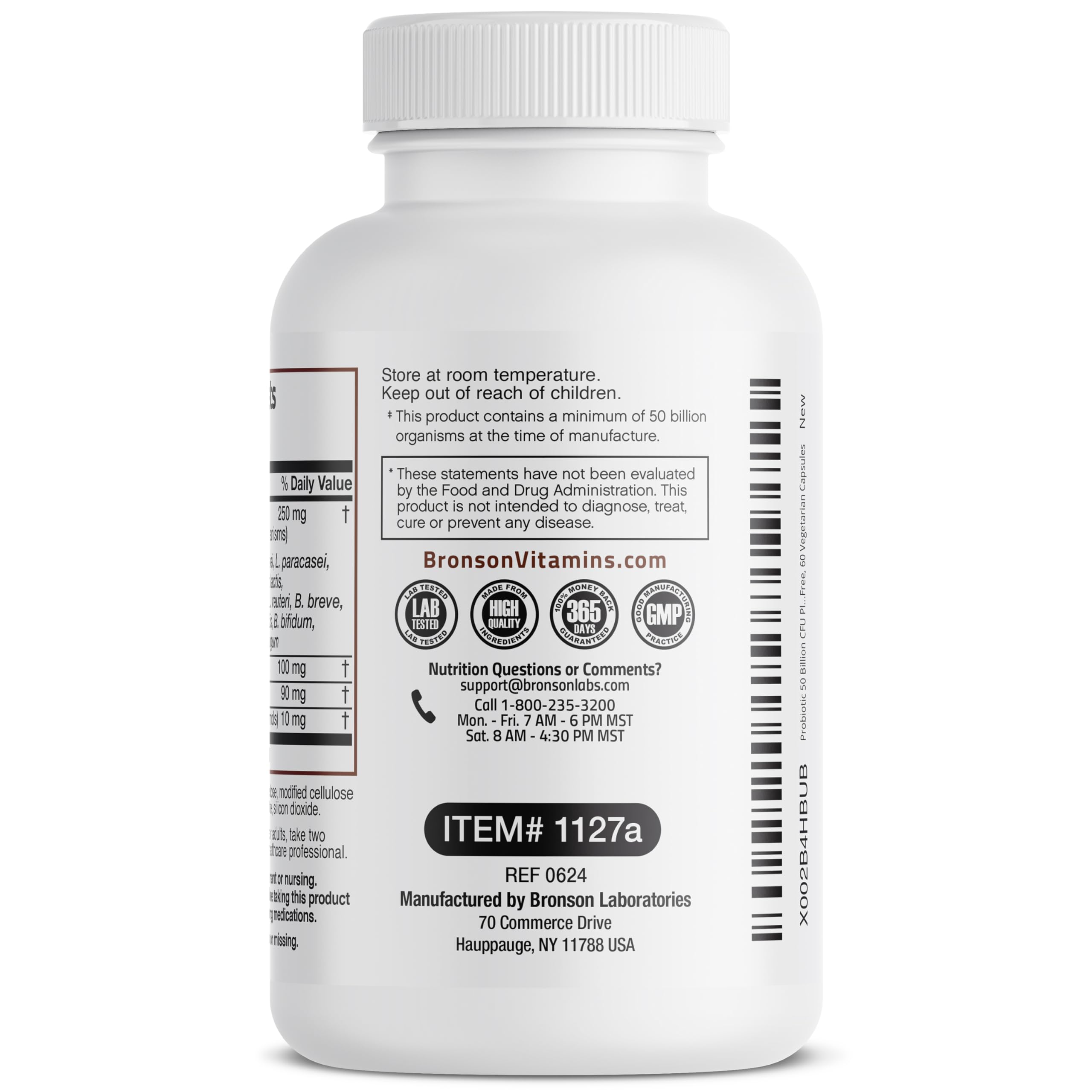 Bronson vegetarian capsules ready for daily routine.