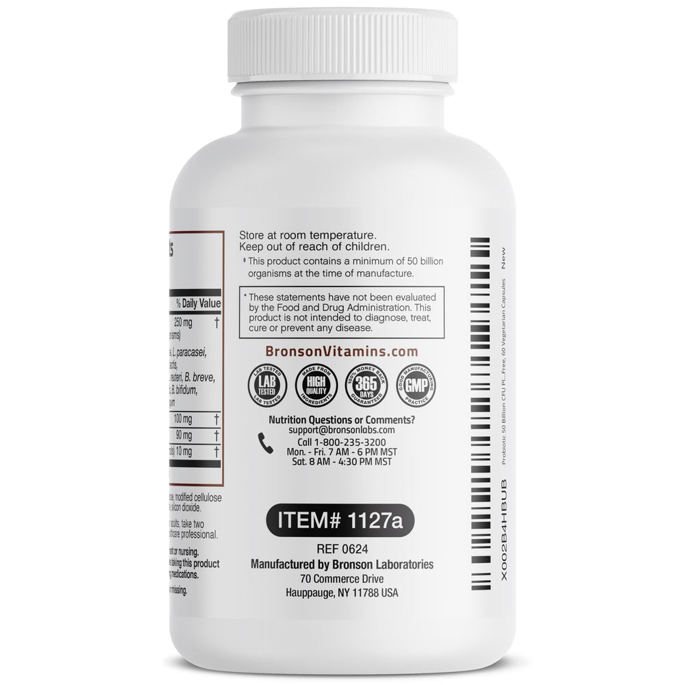Bronson vegetarian capsules ready for daily routine.