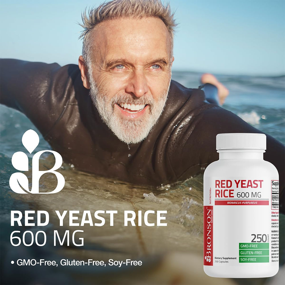 Bronson Red Yeast Rice 120 capsule bottle ready for ongoing use