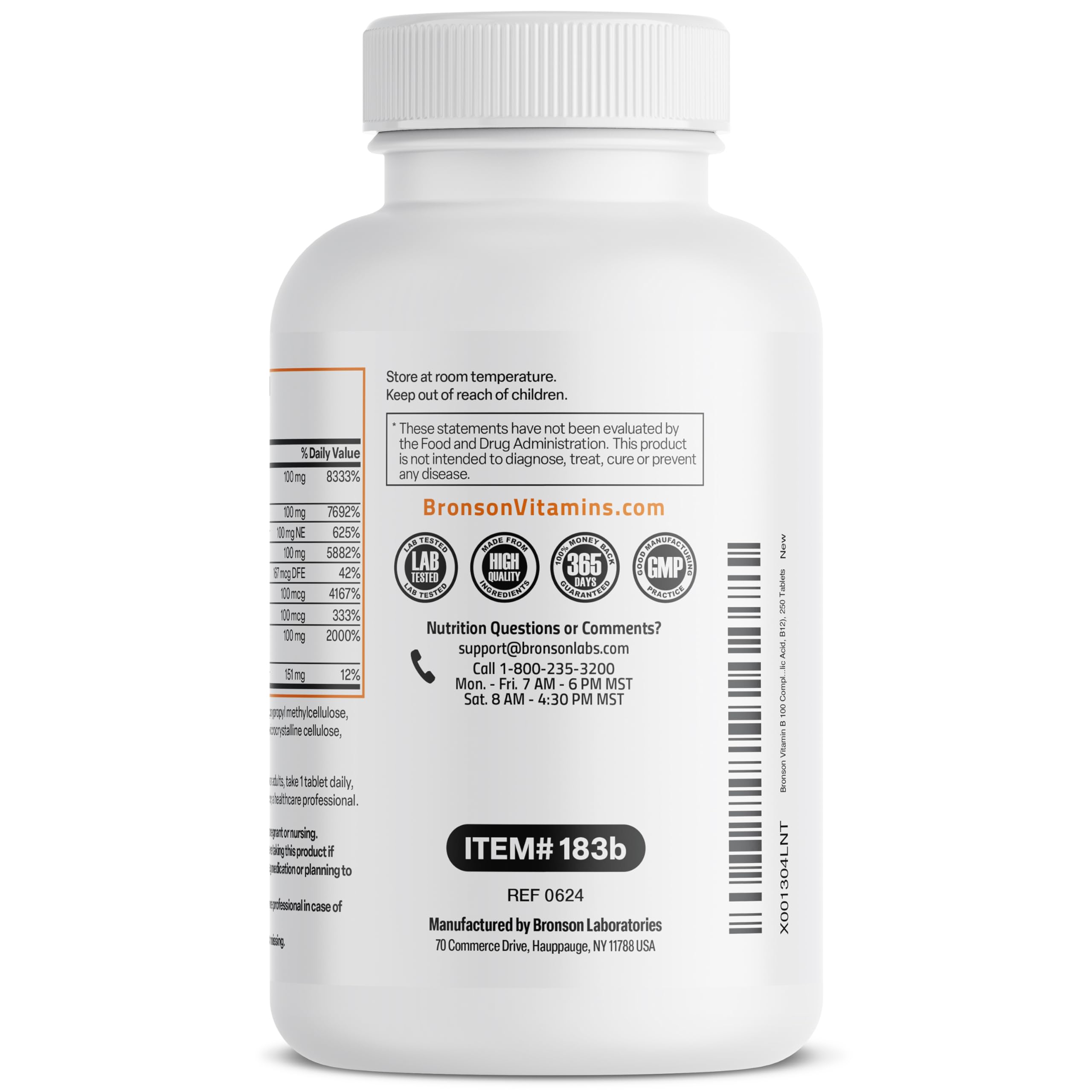 Bronson Super B 100 tablets on dish illustrate daily supplement ritual.