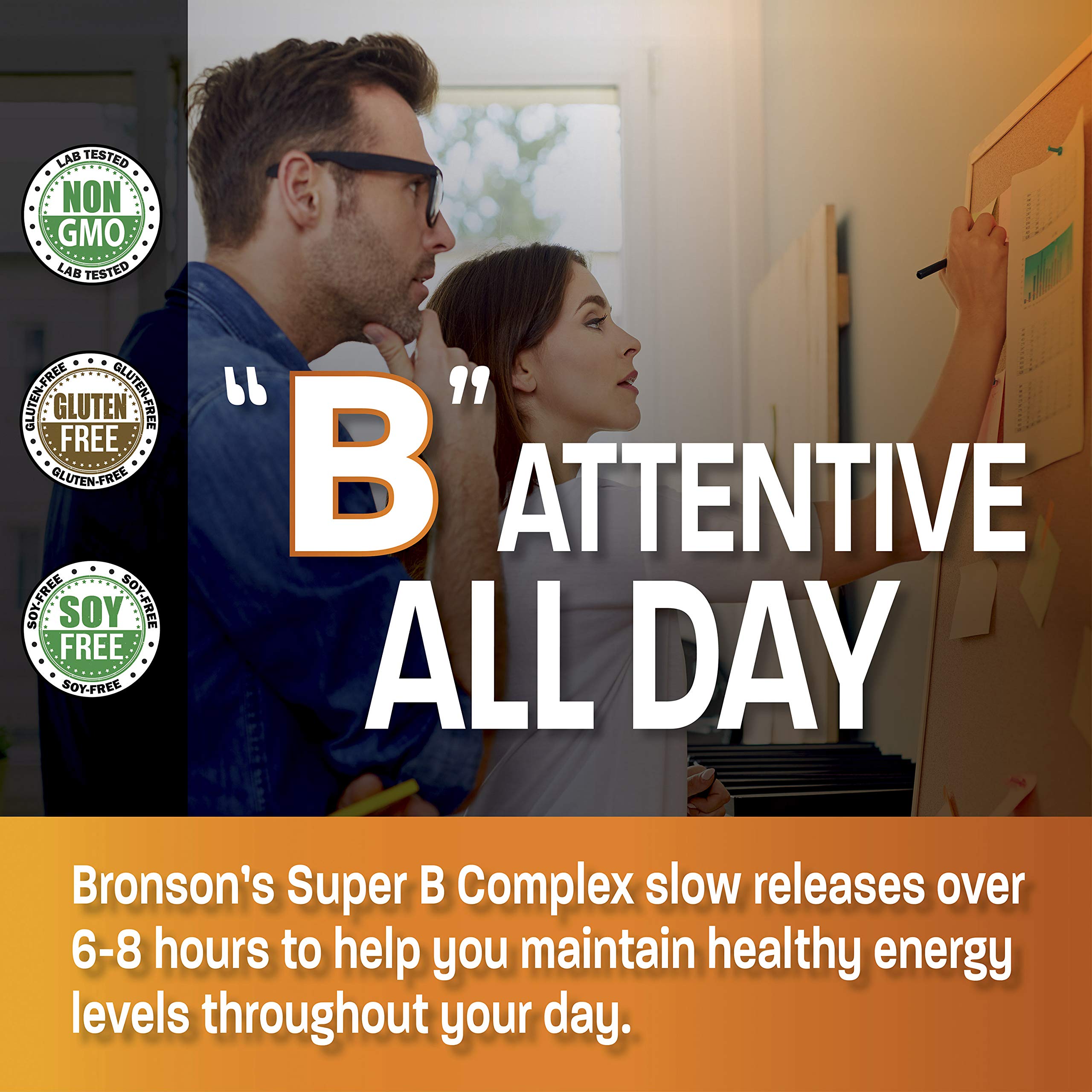 Bronson Super B Complex blister pack with dosage reminder.
