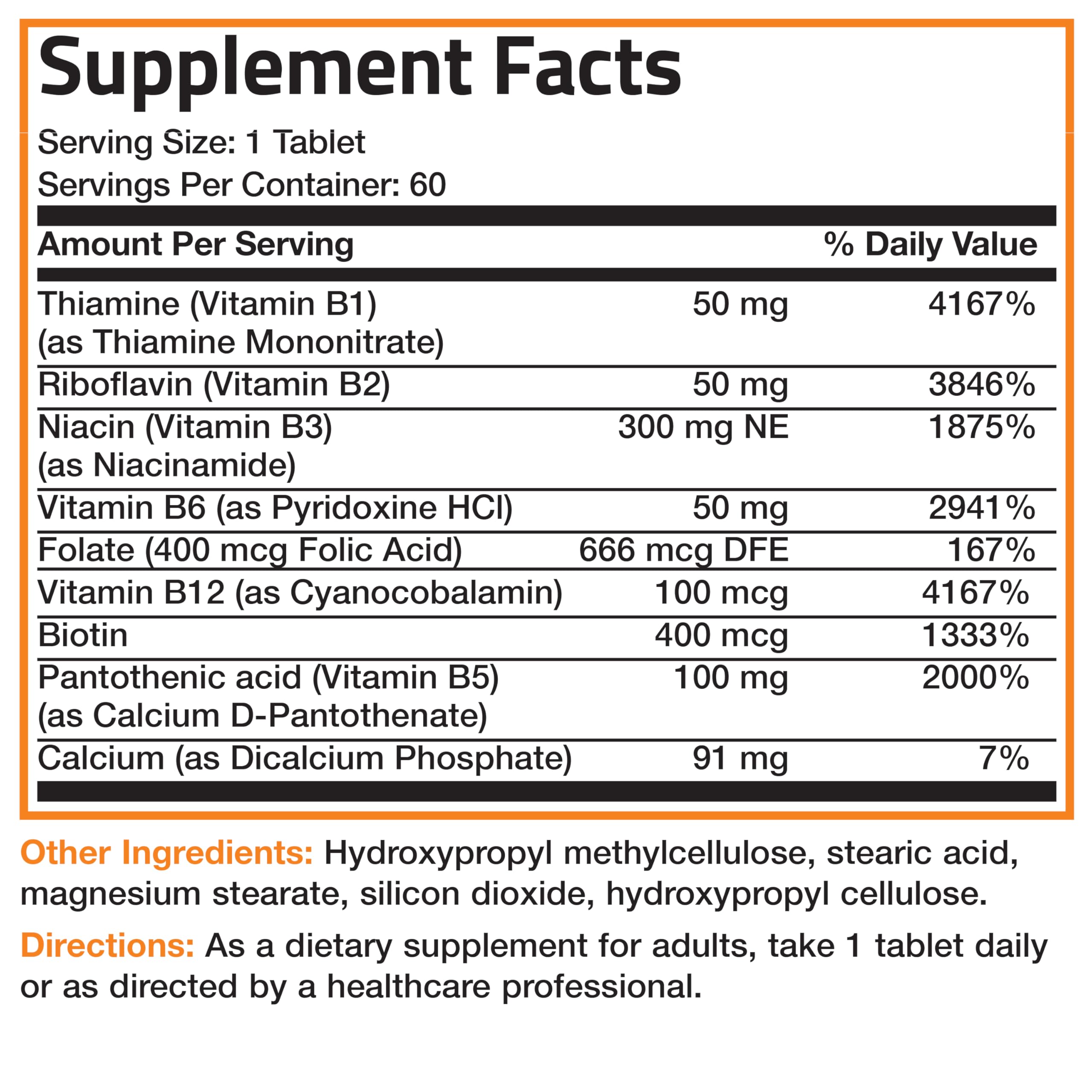 Bronson Super B Complex tablets travel-friendly for busy days.