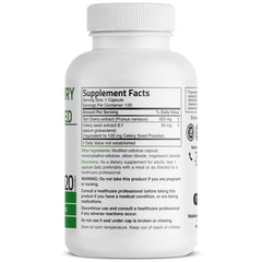 Bronson Tart Cherry Extract + Celery Seed capsules label front communicates clean formula.