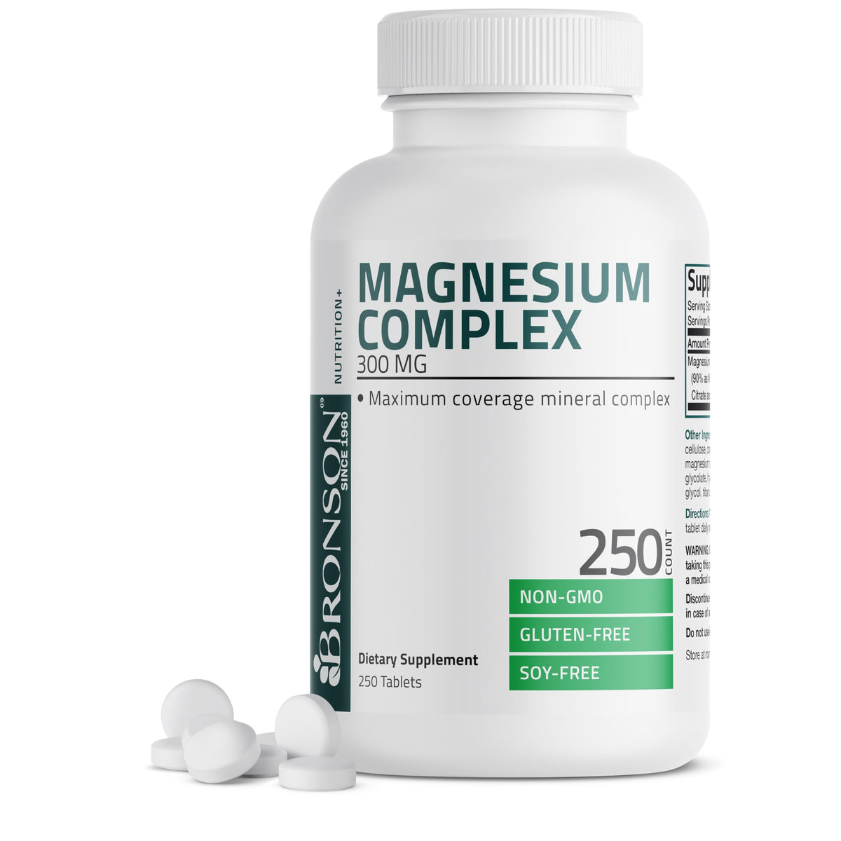 Bronson Triple Magnesium Complex bottle on a clean surface for daily wellness.