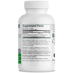 Bronson Triple Magnesium Complex tablets close-up showing easy daily capsules.