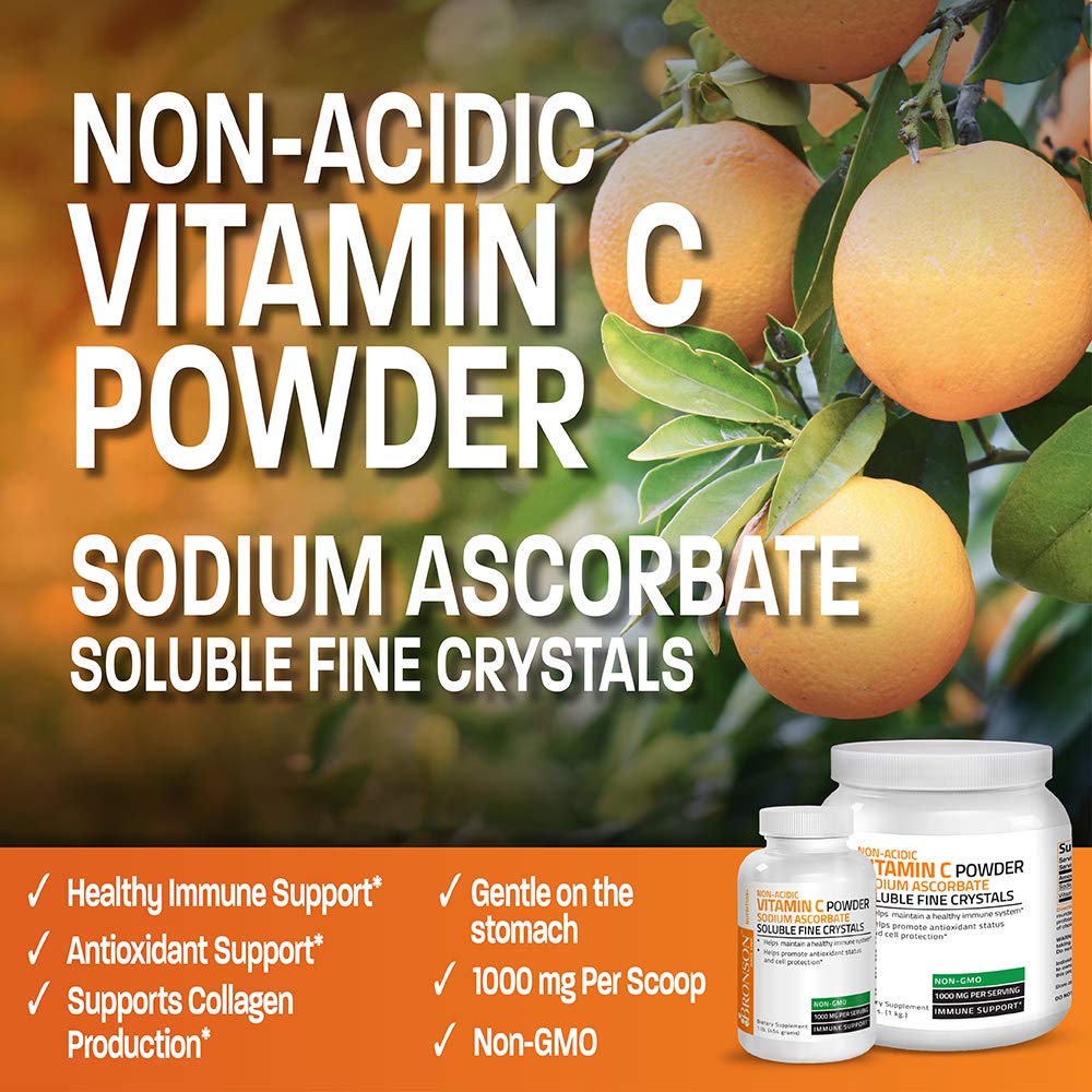 Bronson vitamin C powder scoop for precise daily servings.