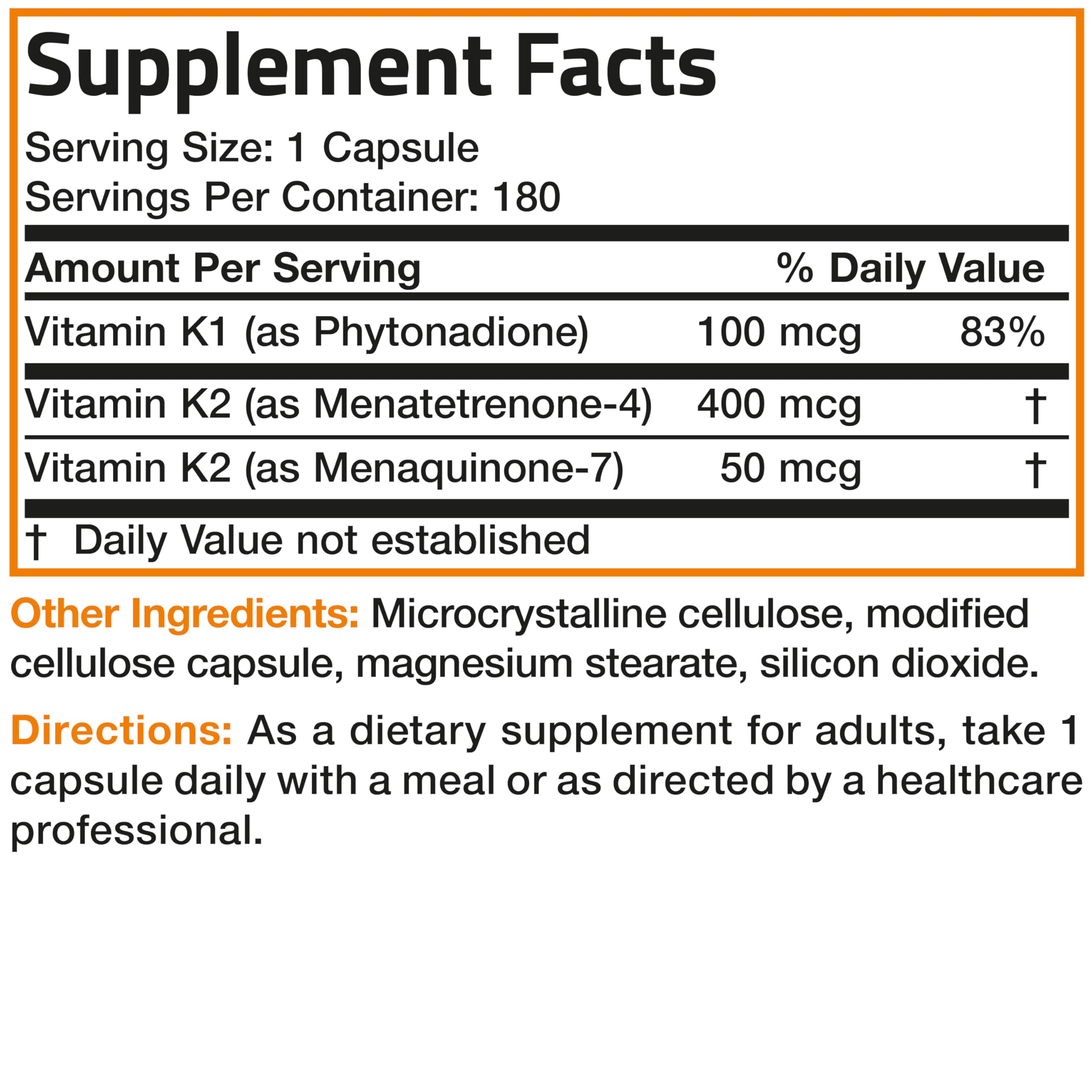 Bronson Vitamin K Triple Play capsules in hand for on-the-go use.