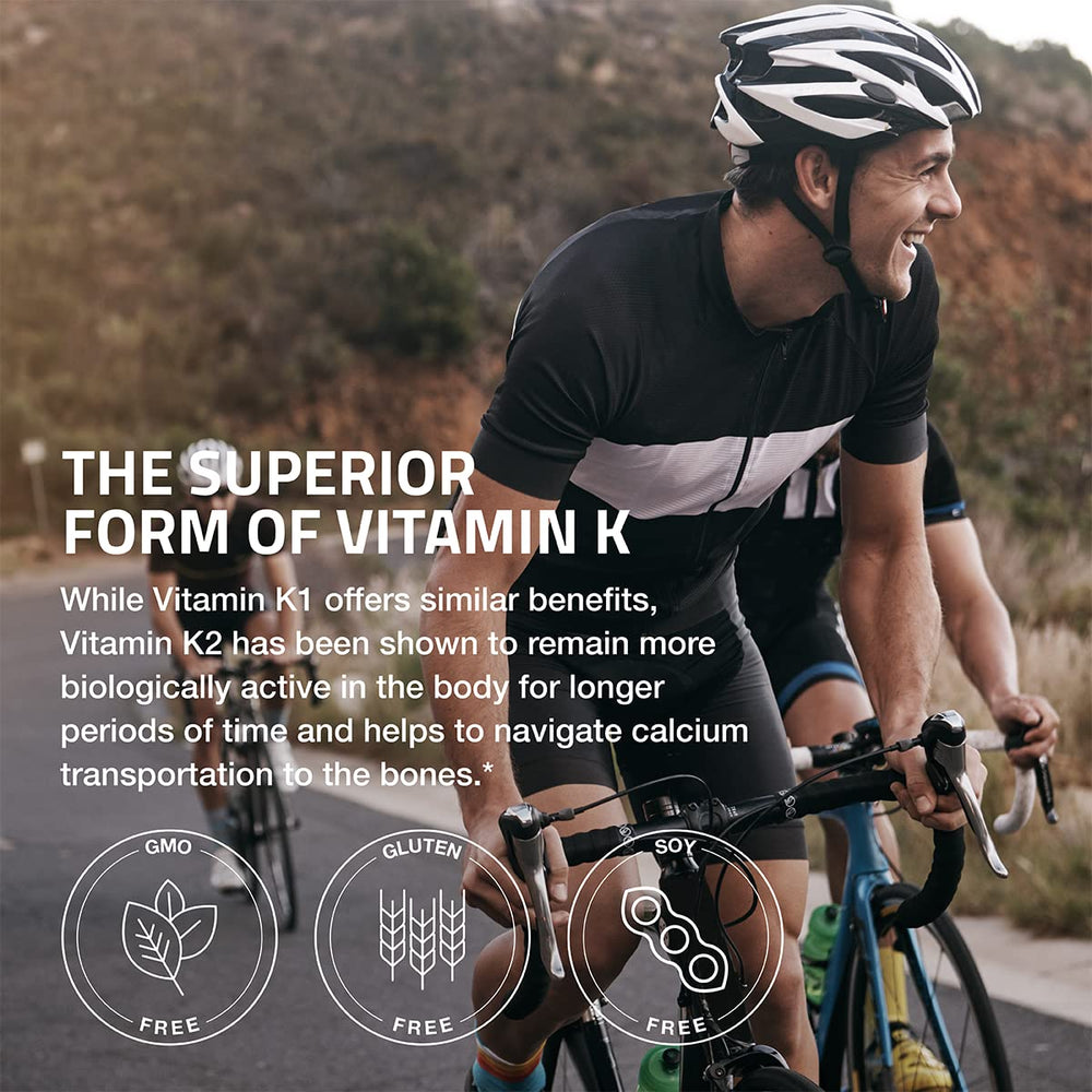 Bronson Vitamin K2 MK-7 cGMP badge signals rigorous quality control.