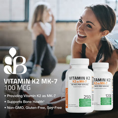 Bronson Vitamin K2 MK-7 non-GMO label highlights clean ingredient standards.