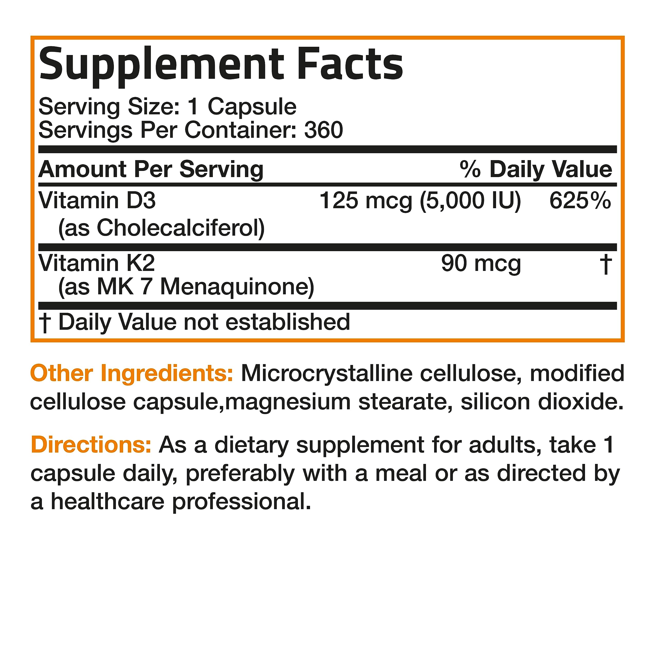Bronson Vitamin K2 MK7 D3 packaging arrangement