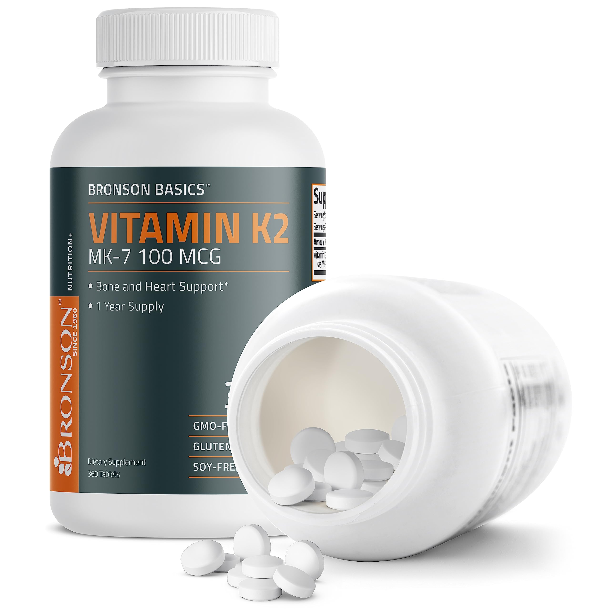 Bronson K2 MK-7 dosage visual for easy routine
