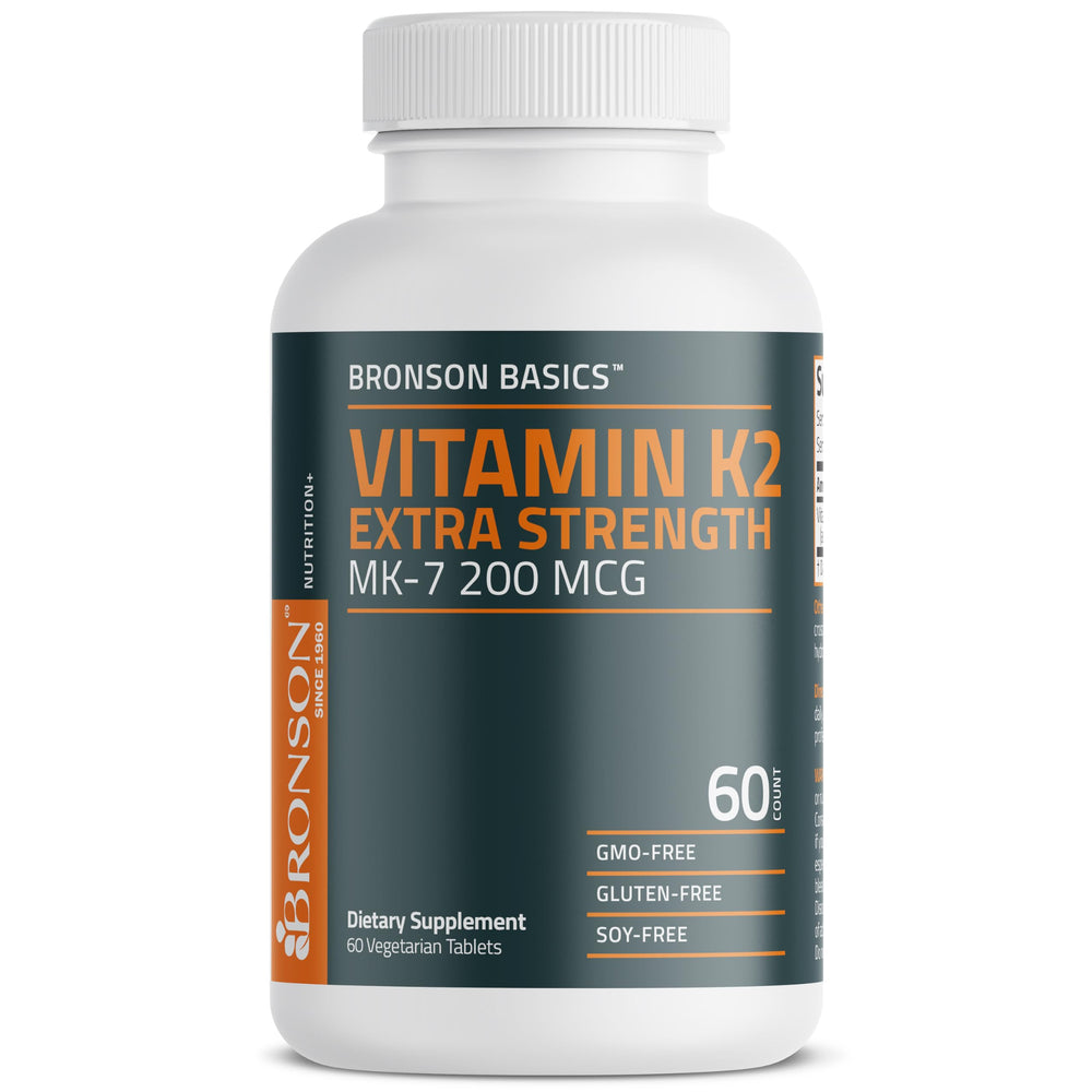 Envase de Bronson K2 MK-7 en cartón, almacenamiento seguro