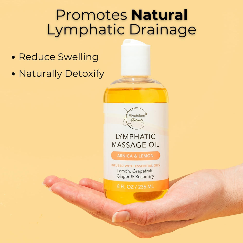 Brookethorne Naturals Lymphatic Oil ingredients spoon shows botanical blend