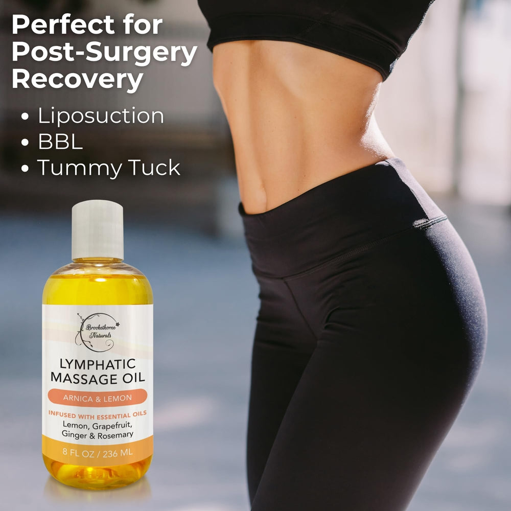 Brookethorne Naturals Lymphatic Oil works with massage tools for better glide