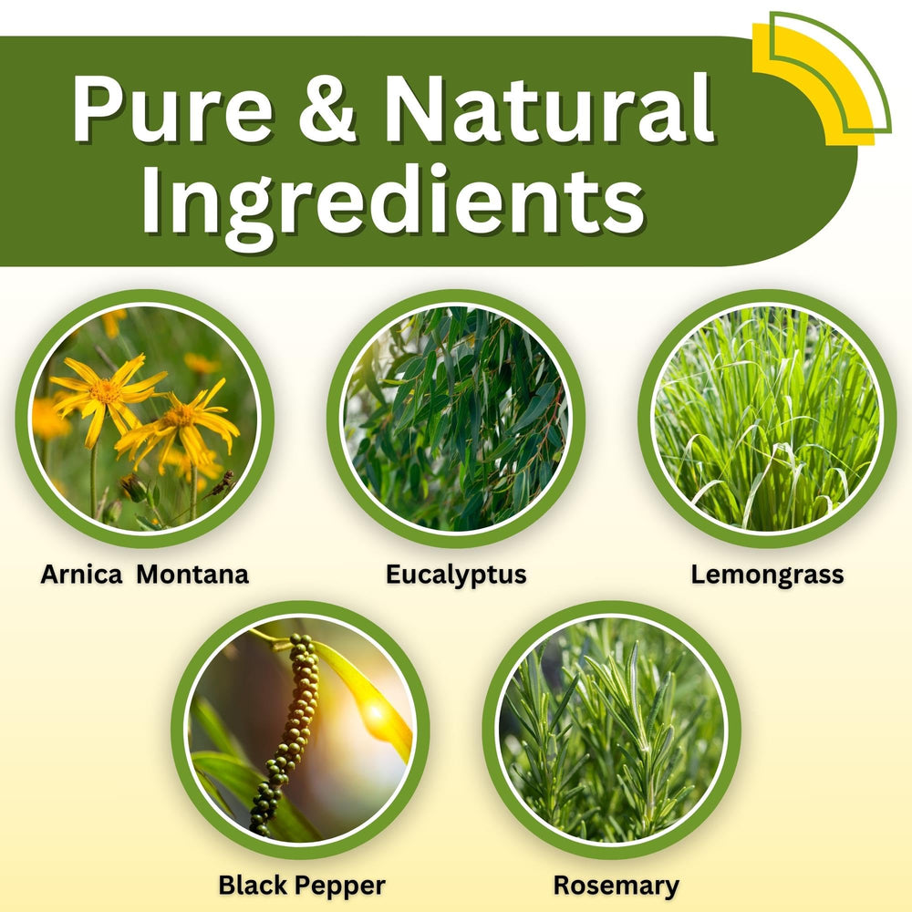 Brookethorne Naturals Relief Arnica Massage Oil texture on skin, non-greasy.