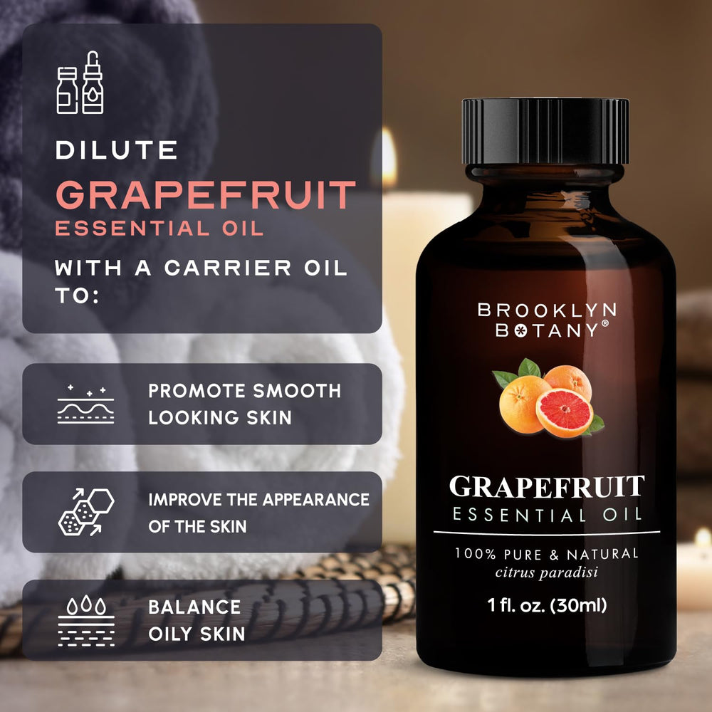 Brooklyn Botany Aromatherapy setup featuring grapefruit oil to elevate mood.