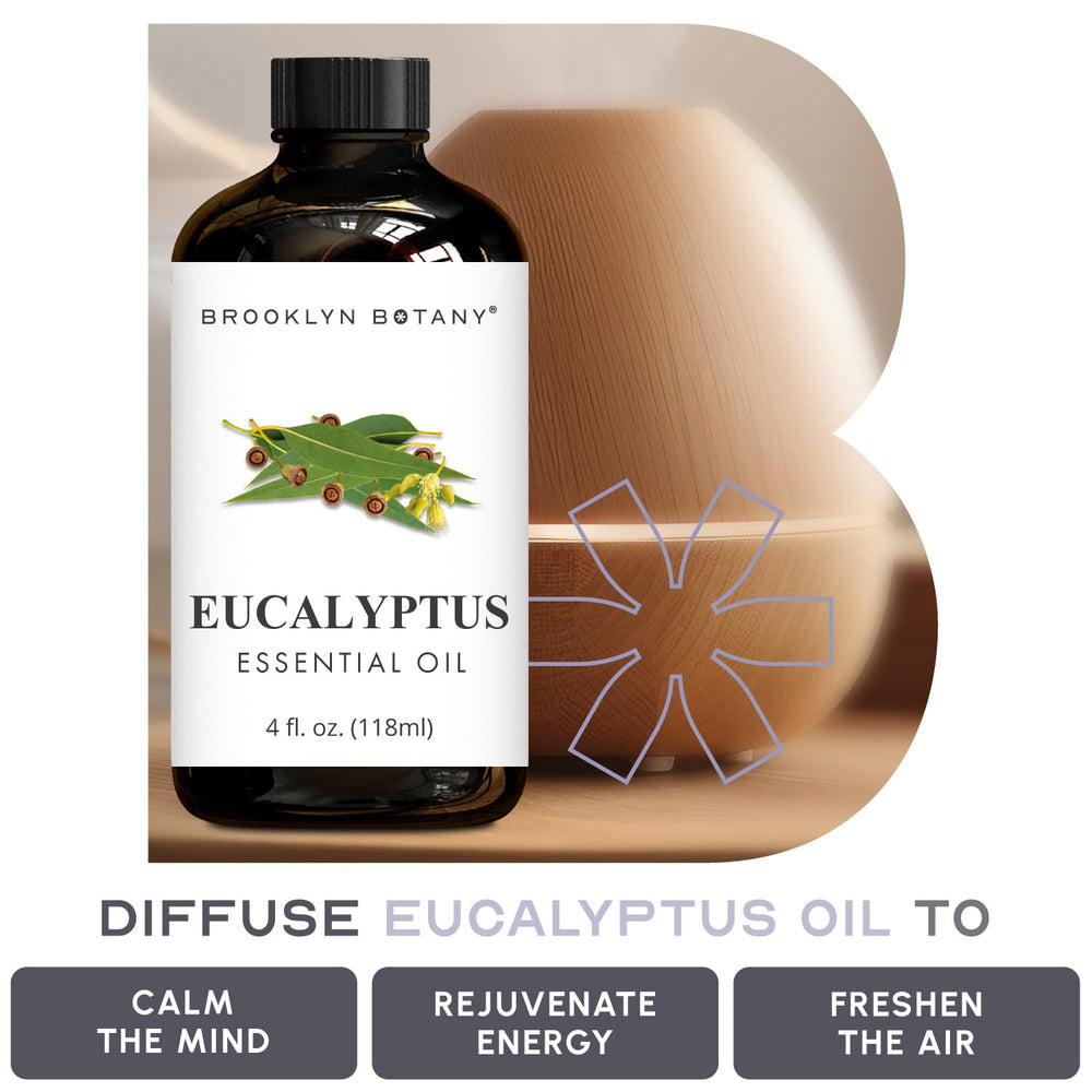 Brooklyn Botany Eucalyptus oil with blend pairing options illustrated