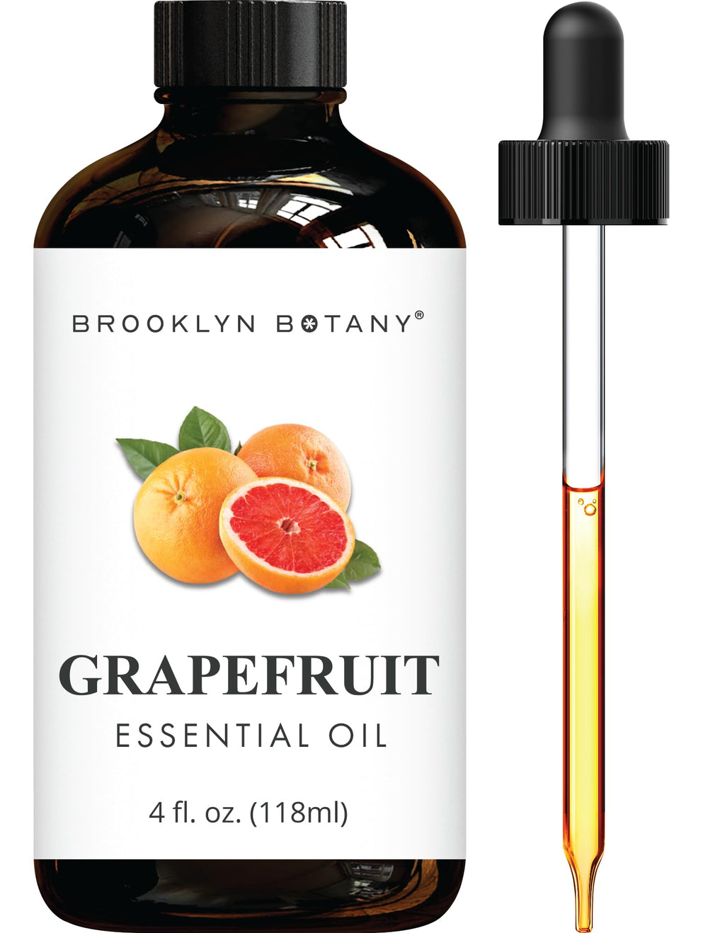 Brooklyn Botany Grapefruit oil in amber bottle ready for diffusion and aromatherapy
