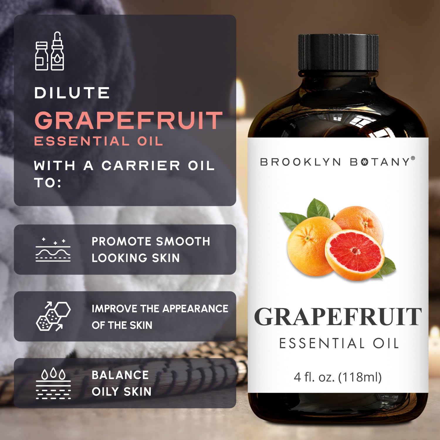 USA-bottled Brooklyn Botany Grapefruit oil ensuring consistent quality