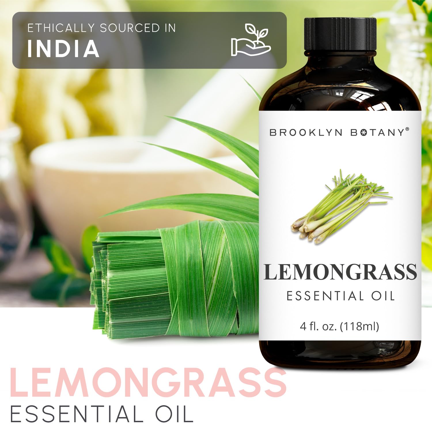 Brooklyn Botany Lemongrass diffuser vapor creating a light citrus mood.