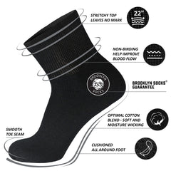 Brooklyn Socks big-tall diabetic ankle socks side view non-binding fit