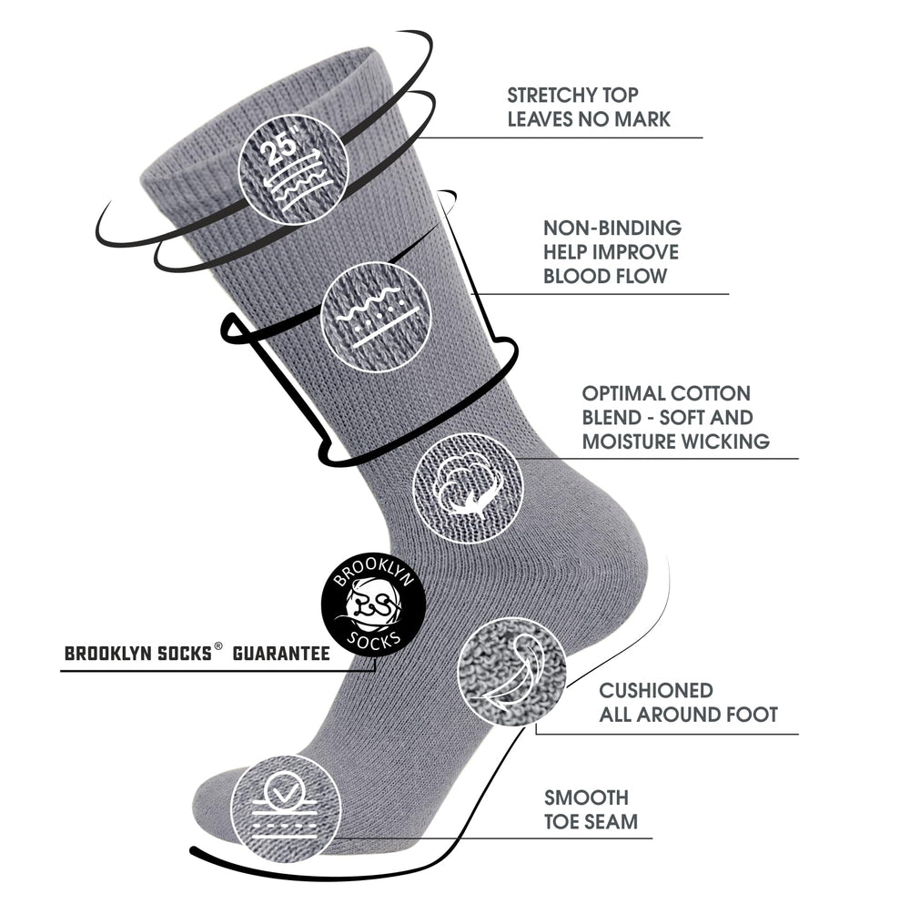 Brooklyn Socks cushioned-sole closeup emphasizes plush comfort underfoot and supportive cushioning