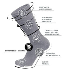 Brooklyn Socks cushioned-sole closeup emphasizes plush comfort underfoot and supportive cushioning
