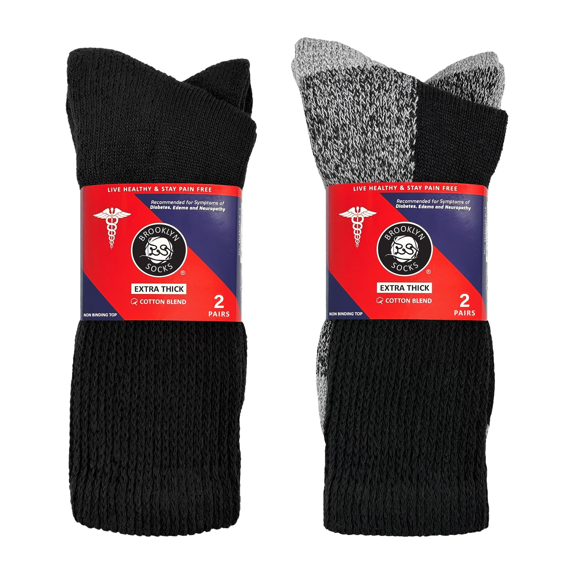 Brooklyn Socks diabetic breathable cotton material keeps feet dry.