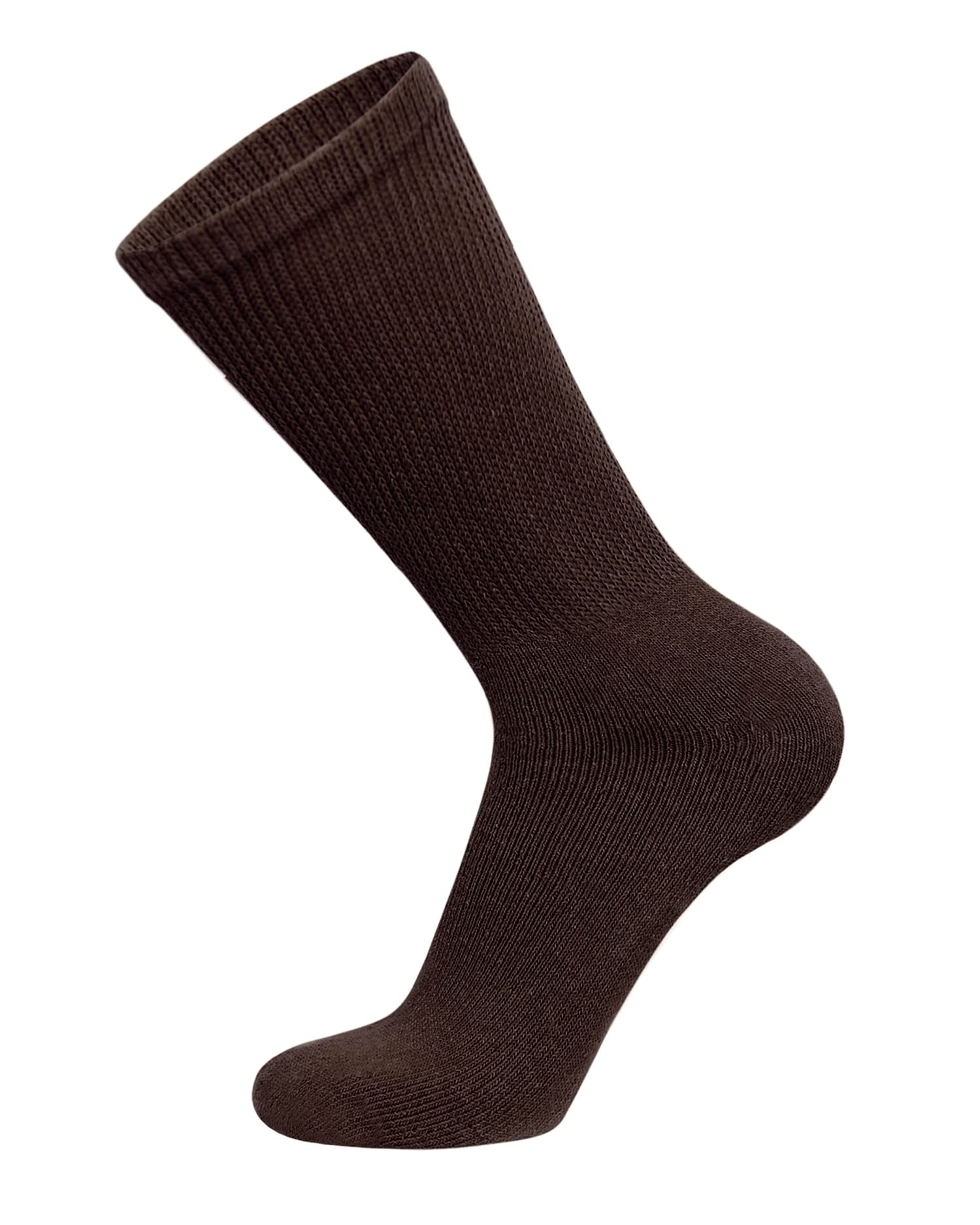 Brooklyn Socks diabetic crew on foot; non-binding, comfortable fit for swelling.