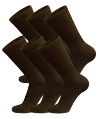 Brooklyn Socks diabetic crew in deep brown; easy on/off for swollen feet.