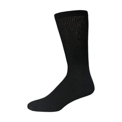 Brooklyn Socks diabetic crew in black, easy to slip on over swollen ankles