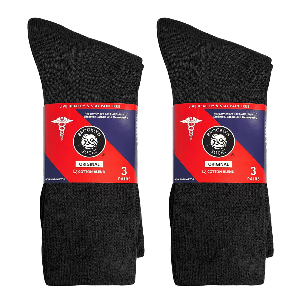 Brooklyn Socks non-binding diabetic crew, cushioned feel for comfort