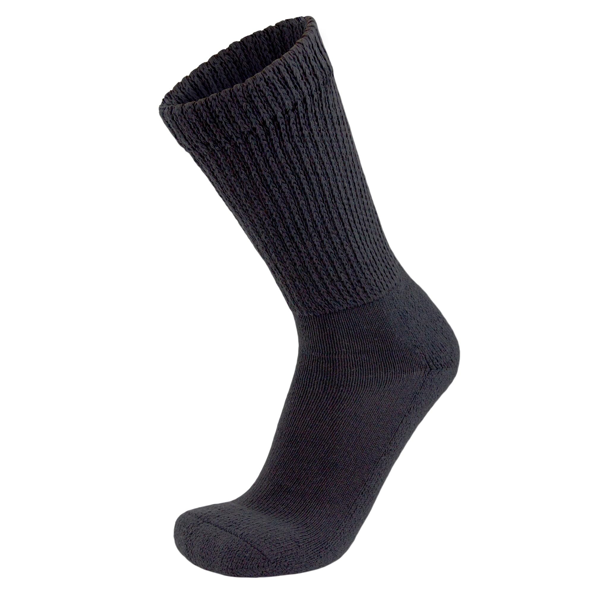 Brooklyn Socks diabetic extra-thick warm cotton socks with gray soles for daily comfort.