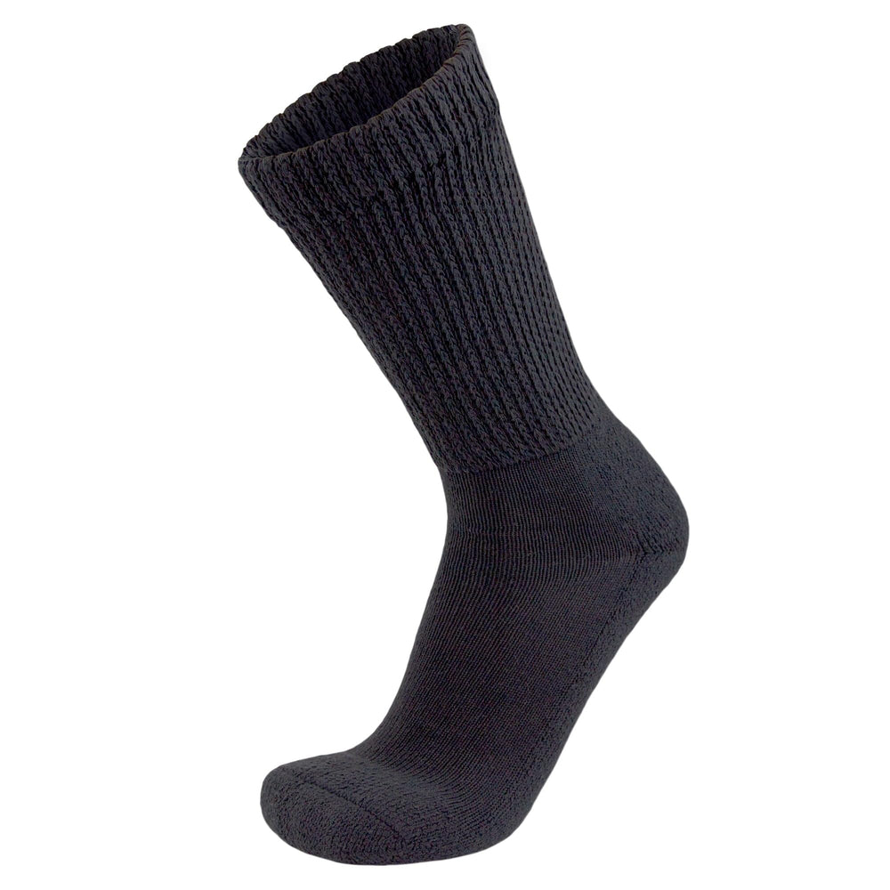 Brooklyn Socks diabetic extra-thick warm cotton socks with gray soles for daily comfort.