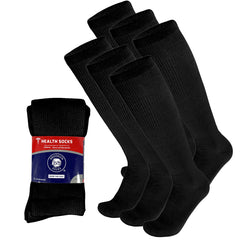Brooklyn Socks diabetic over-the-calf socks in black with seamless toe for comfort