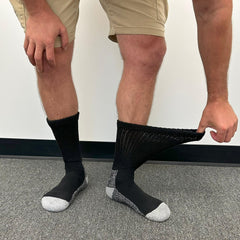 Brooklyn Socks diabetic slipper socks with cushioned feel and gray accents.