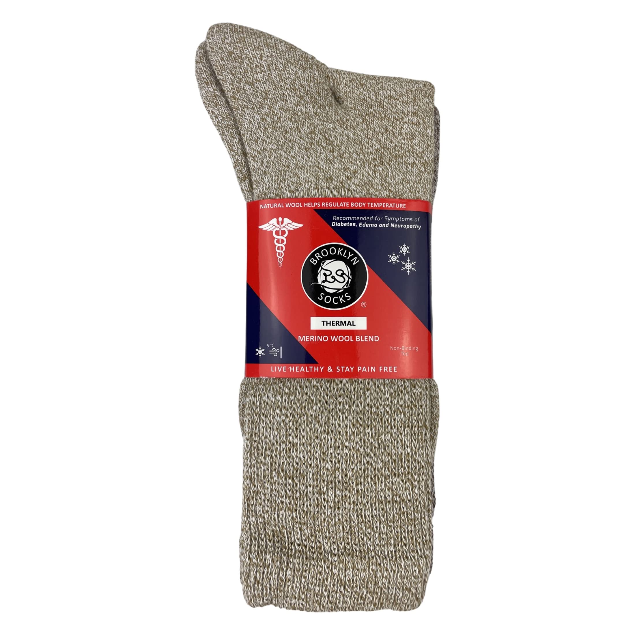 Brooklyn Socks merino-wool close-up highlights soft, breathable yarn for comfort.
