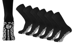 Brooklyn Socks non-skid diabetic crew socks with bottom grip for stable traction on slick floors.