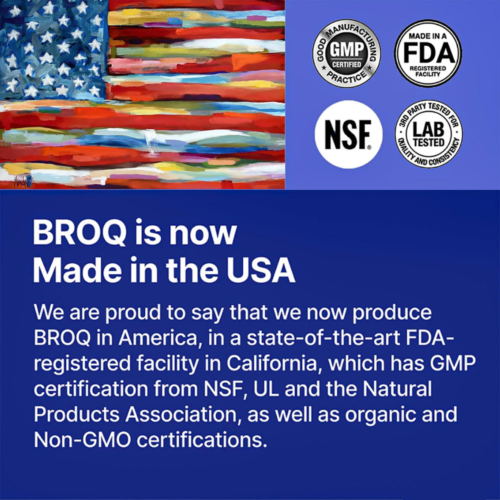 BROQ 2X Sulforaphane safety seal ensures product integrity.