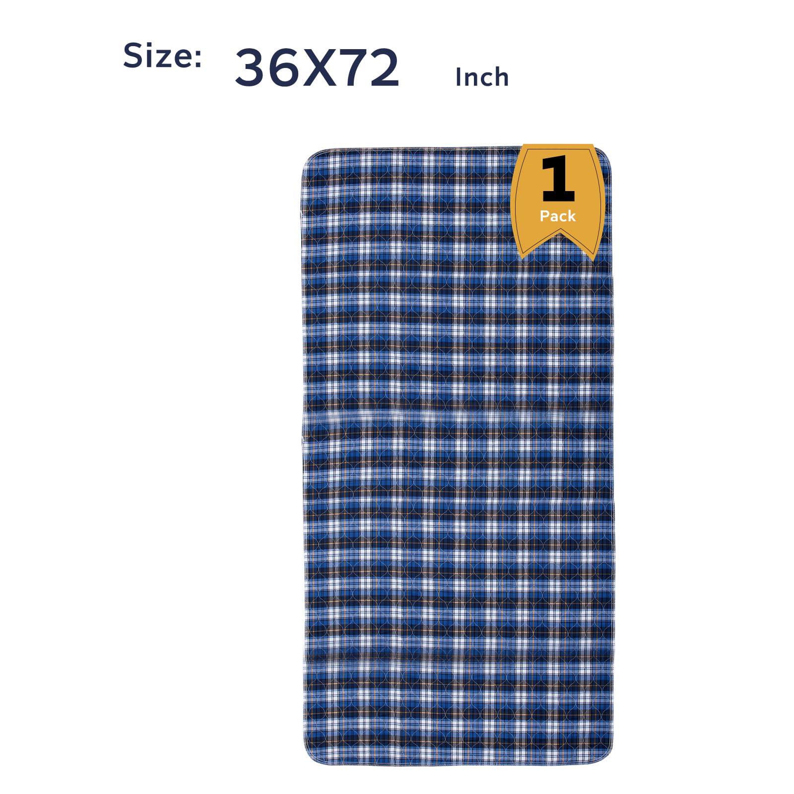 Brosive bed pad four-layer design protects sheets and mattress