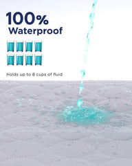Brosive bed pad absorbent layer closeup demonstrates fast liquid capture
