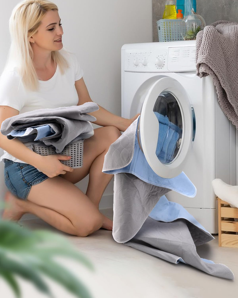 Brosive bed pad protects furniture and floors in everyday scenarios