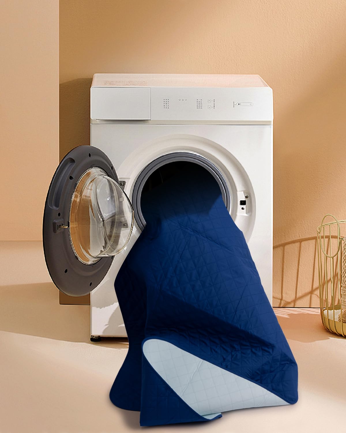 Brosive bed pad placed under user on bed for incontinence protection