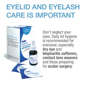 Bruder daily eye care regimen image demonstrates wipe then spray routine.