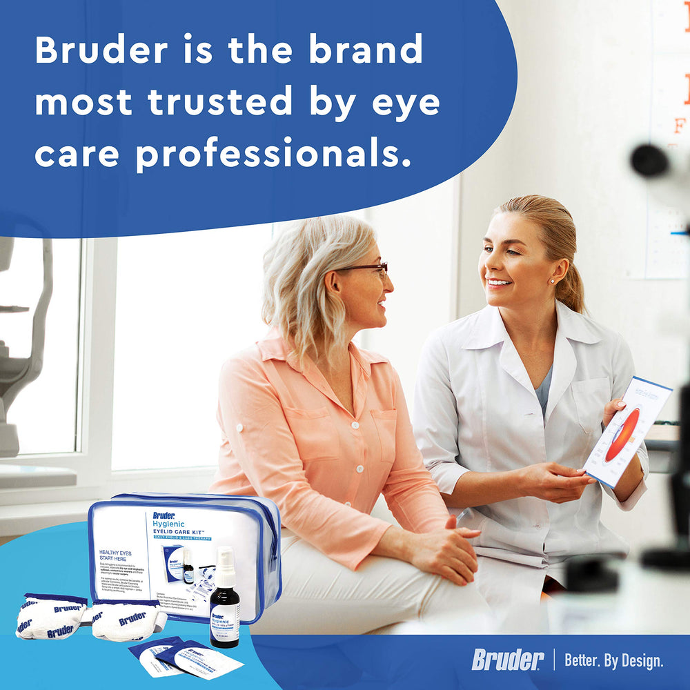 Bruder Eyelid Care Kit in daily use for routine lid hygiene