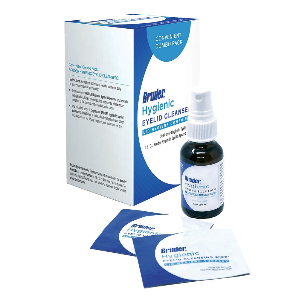 Bruder eyelid cleansers value pack wipes shown for gentle daily hygiene.