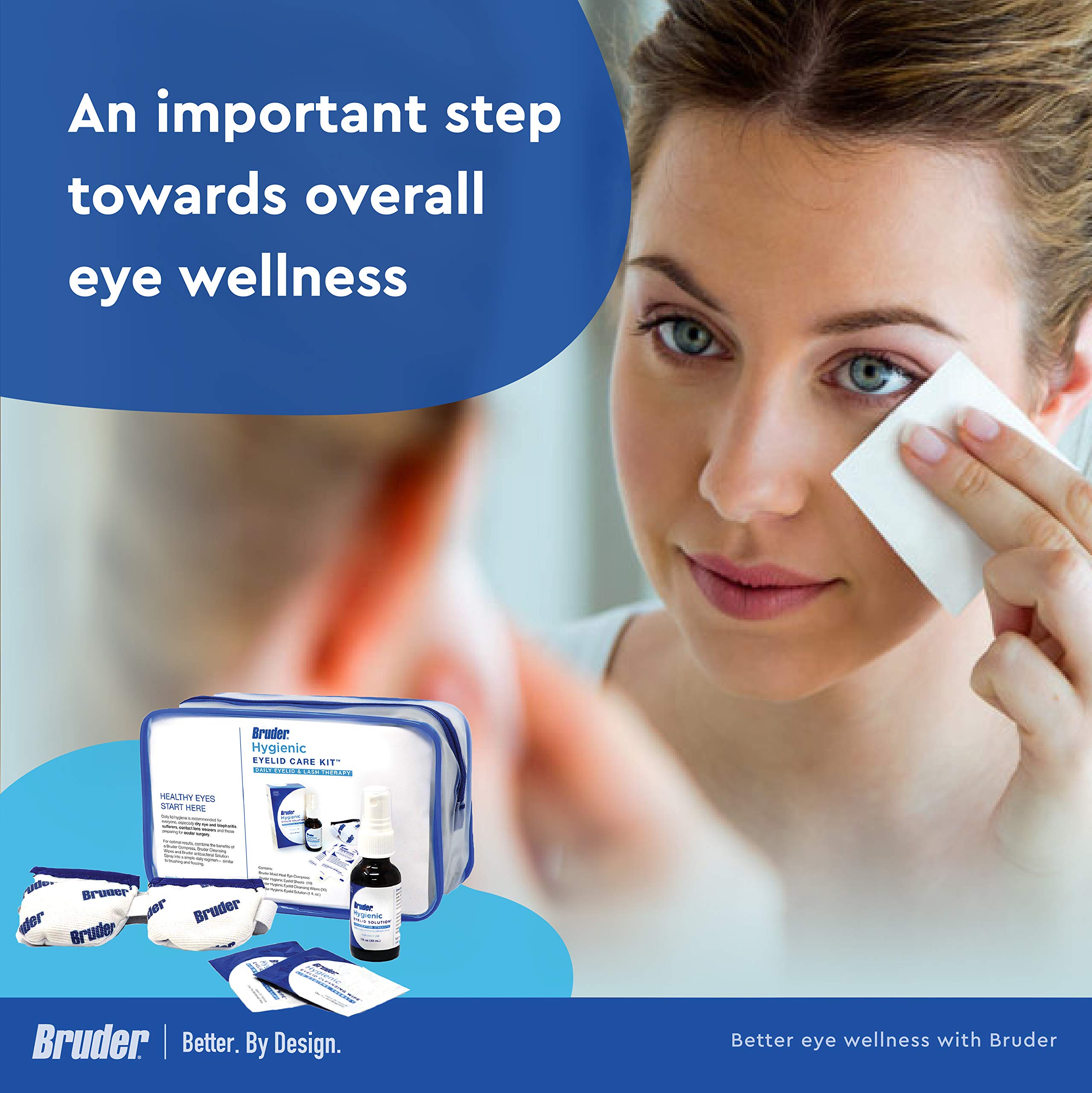 Bruder Hygienic Eyelid Care Kit packaging with all components
