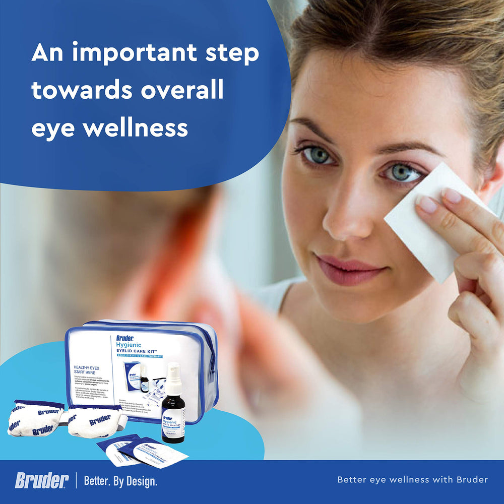 Bruder Hygienic Eyelid Care Kit packaging with all components